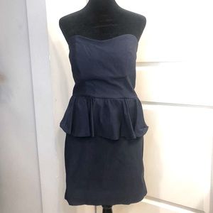 Blue Strapless Dress